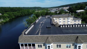 mini split commercial HVAC drone shot